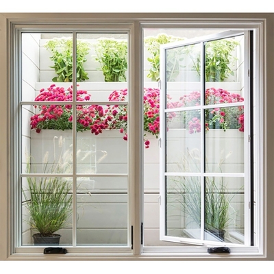 kaufen Swing Open Style Winddicht Wirbelsturm Schlagglas UPVC PVC Verkleidung Fenster Haltbarkeit online manufacture