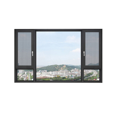 kaufen Horizontales Öffnungsmuster Moderne Art wasserdicht Aluminiumrahmen Glasfenster online manufacture