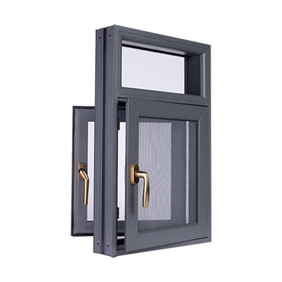 kaufen Doppelisoliertes Gehärtetes Glas Aluminium-Gehäusefenster für horizontales Öffnungsmuster online manufacture