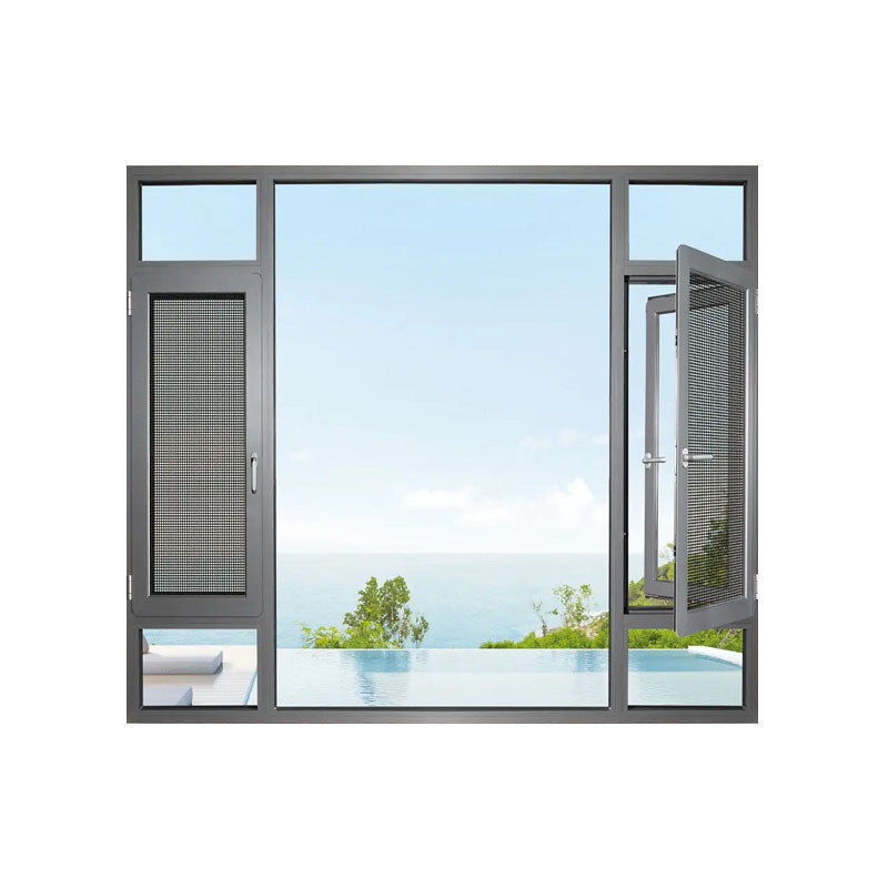 8-Wege-Dichtung Aluminium Isolierte Gehäuse Fenster für Villa Schlafzimmer von Experten entworfen