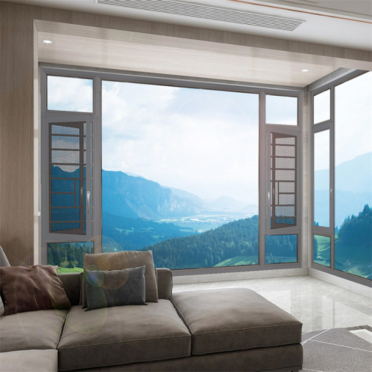 70S R & D Design Luxus Villa Aluminium Neigungs- und Drehfenster mit Triplex Glas Upgrade