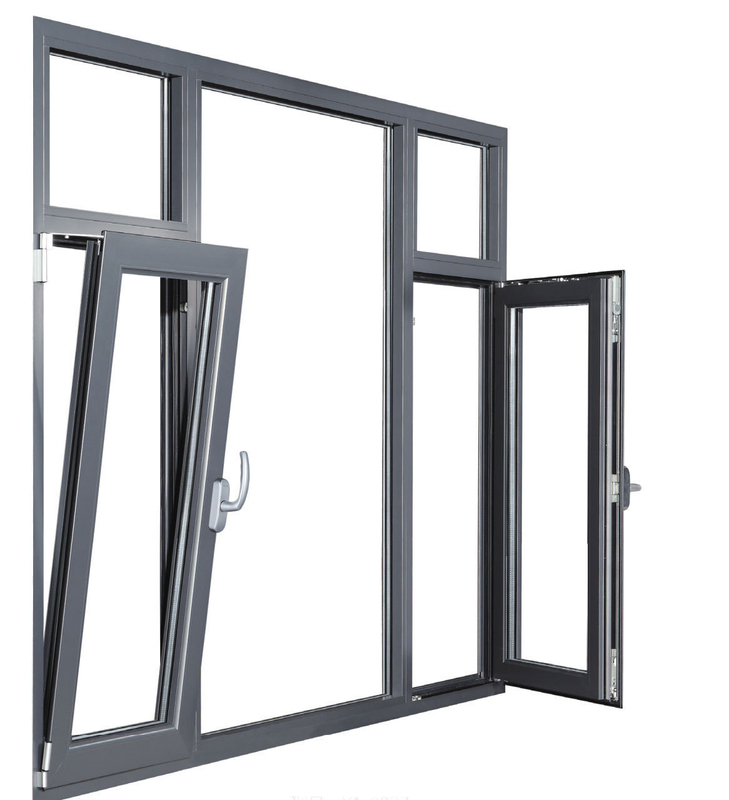 Hängende Vorhangart Custom Design Aluminium-Fenster mit einer Wandstärke von 1,4 mm