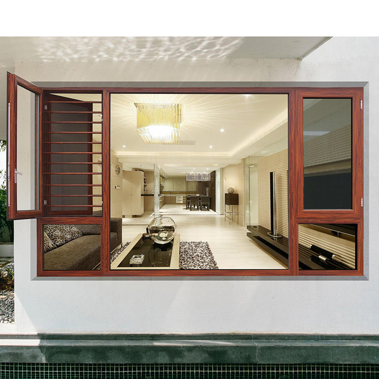 Hängende Vorhangart Custom Design Aluminium-Fenster mit einer Wandstärke von 1,4 mm