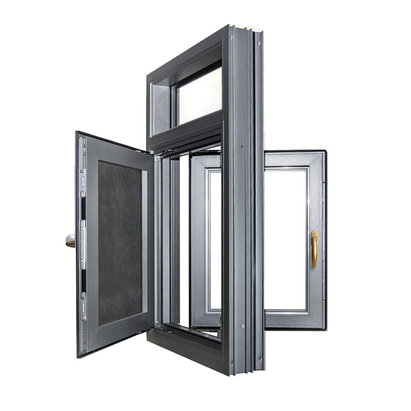 Hängende Vorhänge Energieeinsparende Fenster und Türen aus Aluminium mit horizontaler Öffnung