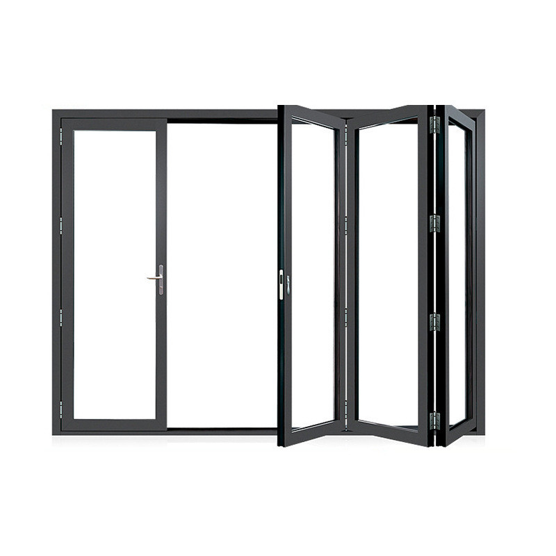 Aluminium-Zweifachtüren mit einer Wandstärke von 1,4 mm und Roll-Pull-Öffnungsmethode