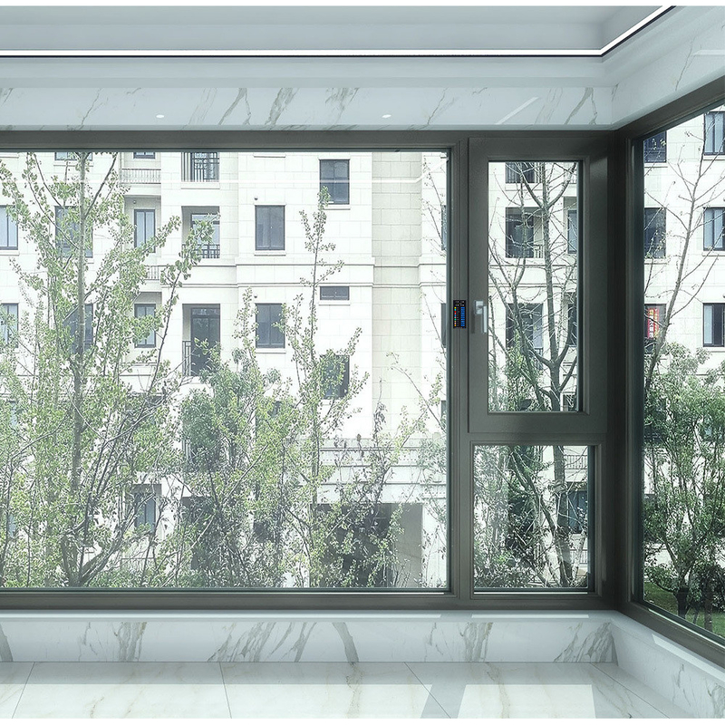 76 mm Fensterrahmen Aluminium Wandstärke 1,8 mm Smart Voice Windows Mobile Steuerungsfenster