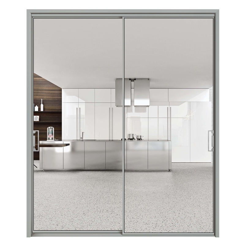 Gewerbliche Glastüren mit einem Wärmedämmungskoeffizient von ≤ 2,1 bei Schiebetüren aus Aluminium