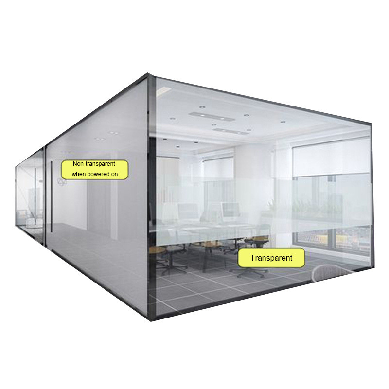 End Beleuchtungstechnologie Flachschaltbares elektrisches PDLC-Glas für Fenster und Türen