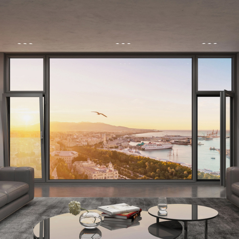 14-Schicht Dichtung Dreifachverglasung Aluminiumfenster für Custom Design Villa Glasfenster