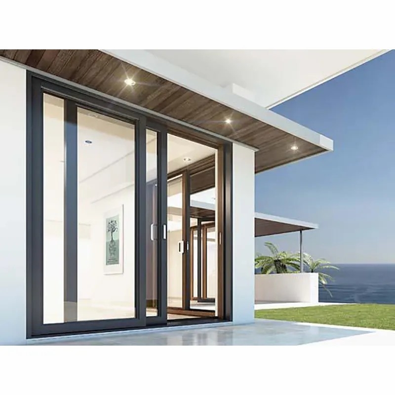 70 mm Fensterrahmenbreite Aluminium Lift und Schiebetür mit Triplex-Glas-Upgrade-Option