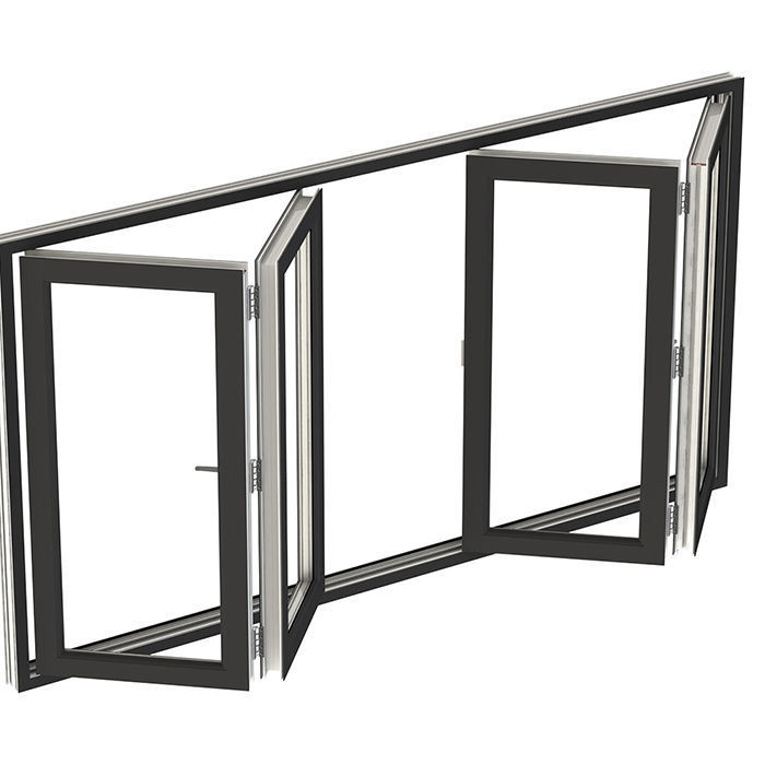 Mühelos kombinieren Sie Innen- und Außenräume mit schalldichten Bi-Fold-Fenstern aus Aluminium