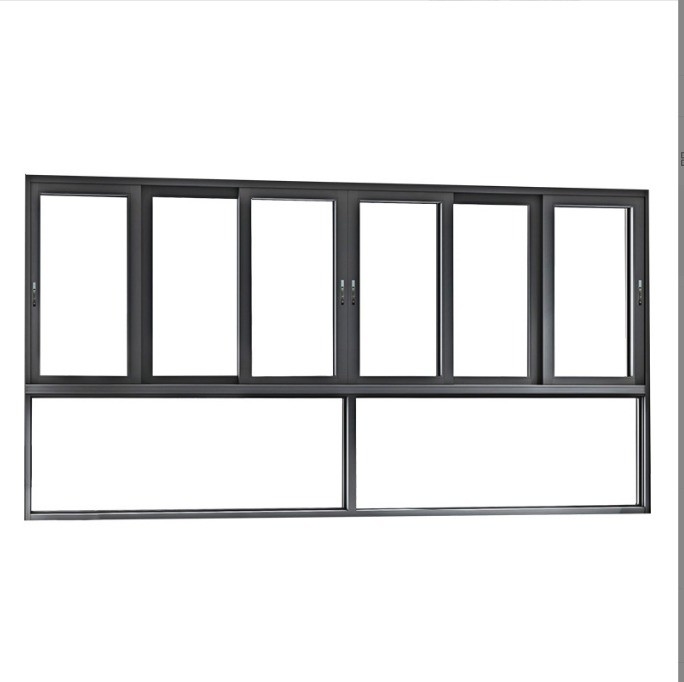 F & E Design Hängender Vorhang Aluminiumfenster für Veranda Schiebe/Neigung und Drehöffnung