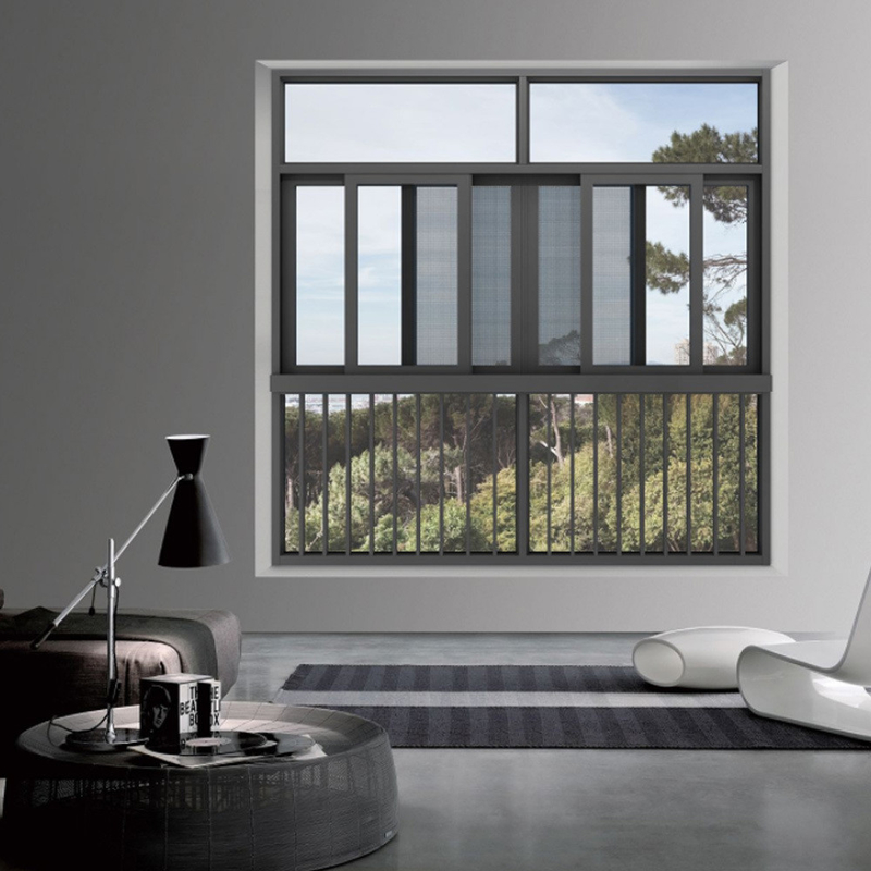 F & E Design Hängender Vorhang Aluminiumfenster für Veranda Schiebe/Neigung und Drehöffnung