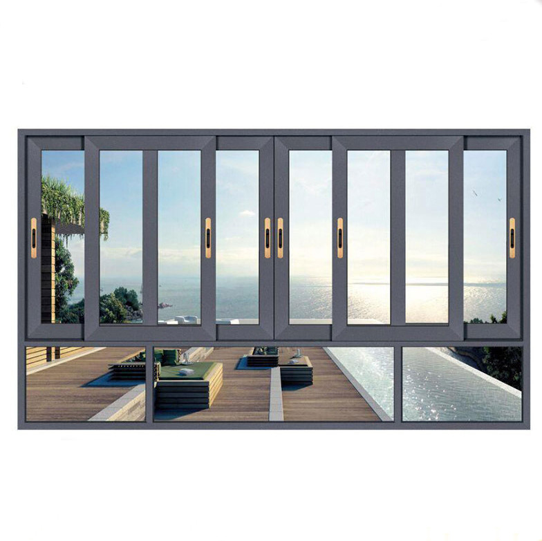8-Wege-Dichtung Aluminium Drei-Spur-Schiebefenster 2,2 mm Wanddicke Starkes Designerteam