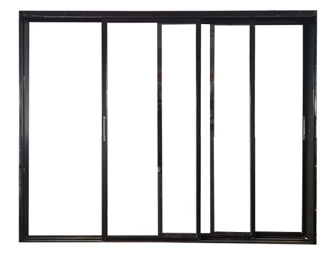 Minimalistische Wasserdichte Aluminium-Halter- und Schiebetüren für den nordamerikanischen Markt