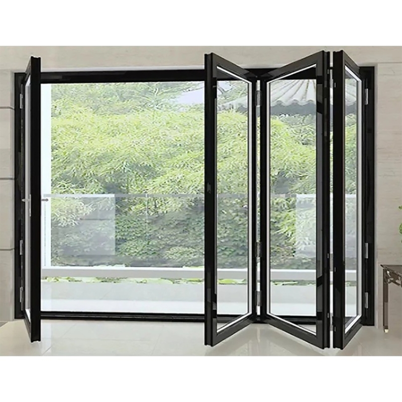 Doppelglas-Accordion-Design Aluminium-Falttüren für moderne große Bi-Faltpatio
