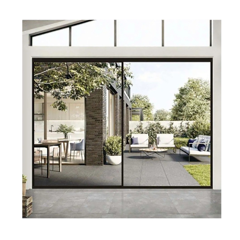 Außen-Aluminium-Schiebetüren mit großer Glasansicht und 70 mm Fensterrahmenbreite