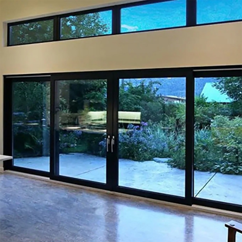 Außen-Aluminium-Schiebetüren mit großer Glasansicht und 70 mm Fensterrahmenbreite