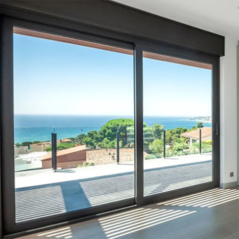 Außen-Aluminium-Schiebetüren mit großer Glasansicht und 70 mm Fensterrahmenbreite