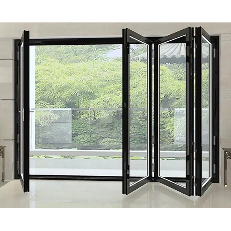 Wohnraum Bi-Falttüren Aluminiumrahmen mit Triplex Glasoption und 70mm Breite
