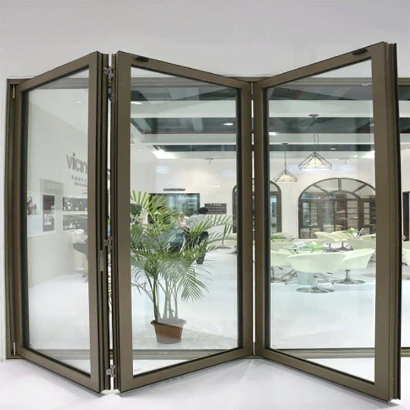 Wohnraum Bi-Falttüren Aluminiumrahmen mit Triplex Glasoption und 70mm Breite