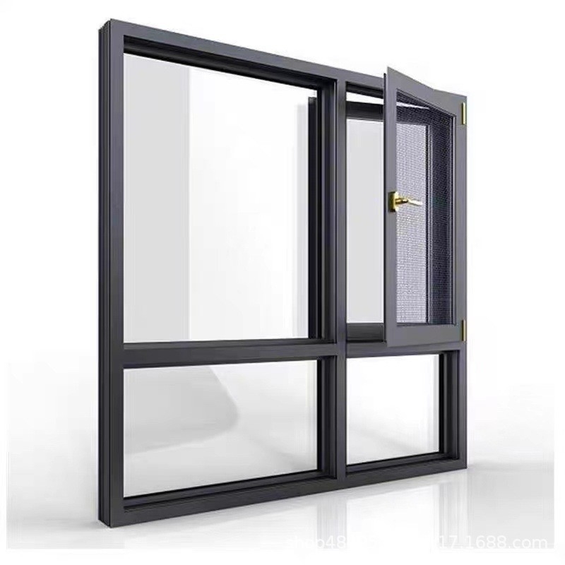 Stufe 6 Wasserdichtheit Aluminium Horizontale Fenster mit offenem Gehäuse für Klappschirm