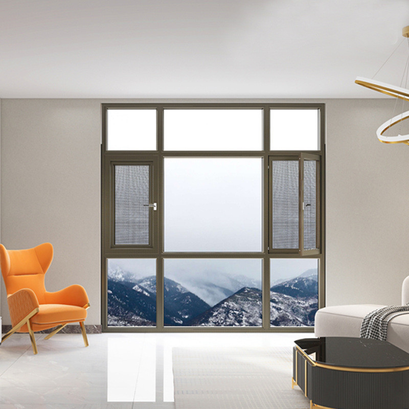 Stufe 6 Wasserdichtheit Aluminium Horizontale Fenster mit offenem Gehäuse für Klappschirm