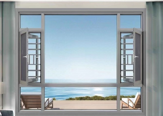 Stufe 6 Wasserdichtheit Aluminium Horizontale Fenster mit offenem Gehäuse für Klappschirm