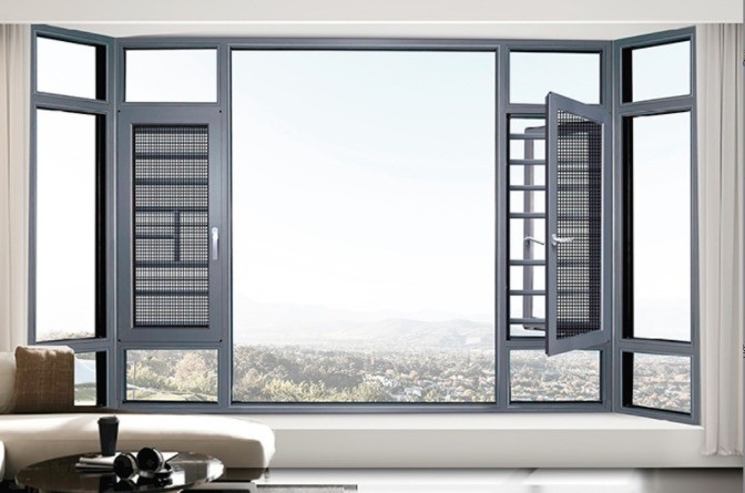 Stufe 6 Wasserdichtheit Aluminium Horizontale Fenster mit offenem Gehäuse für Klappschirm