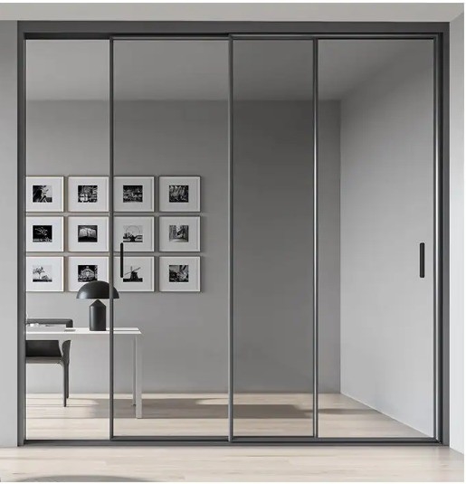Erschwingliche Custom Aluminium Schmalrahmen Schiebetüren aus Glas für Projektfenster Design