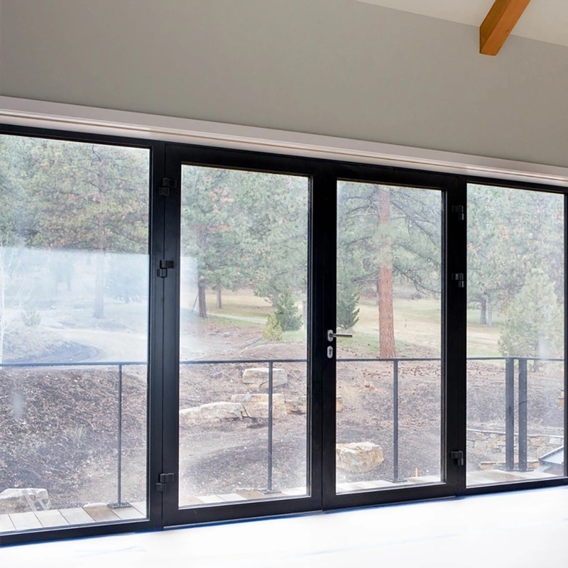 Custom High Wind Resistance Doppelglas Aluminiumlegierung Gehäuse Türen für das Home Office