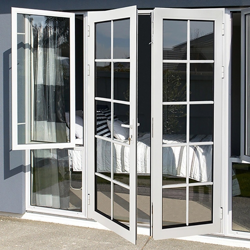 Custom High Wind Resistance Doppelglas Aluminiumlegierung Gehäuse Türen für das Home Office