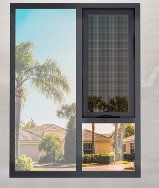 Stufe 8 Luftdichtheit Aluminium-Ober- und Unterhangfenster für hängende Vorhänge im Design