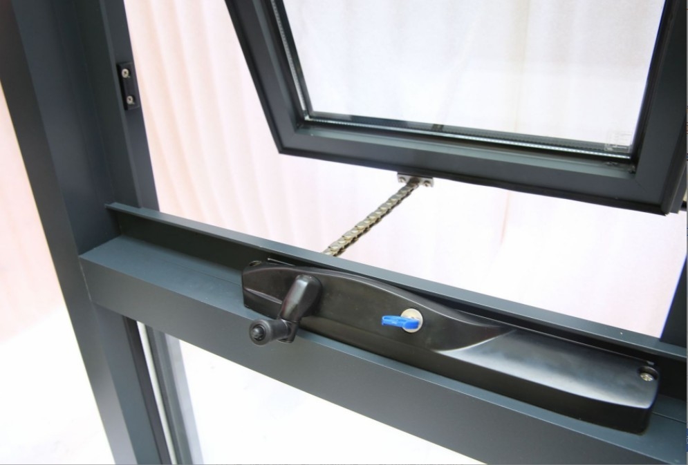 Weiterentwickelte FuE-Fenster aus Aluminium mit Hangvorhang mit Luftdichtheit von Stufe 8