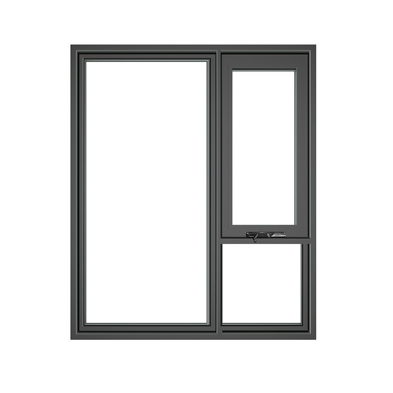 Weiterentwickelte FuE-Fenster aus Aluminium mit Hangvorhang mit Luftdichtheit von Stufe 8