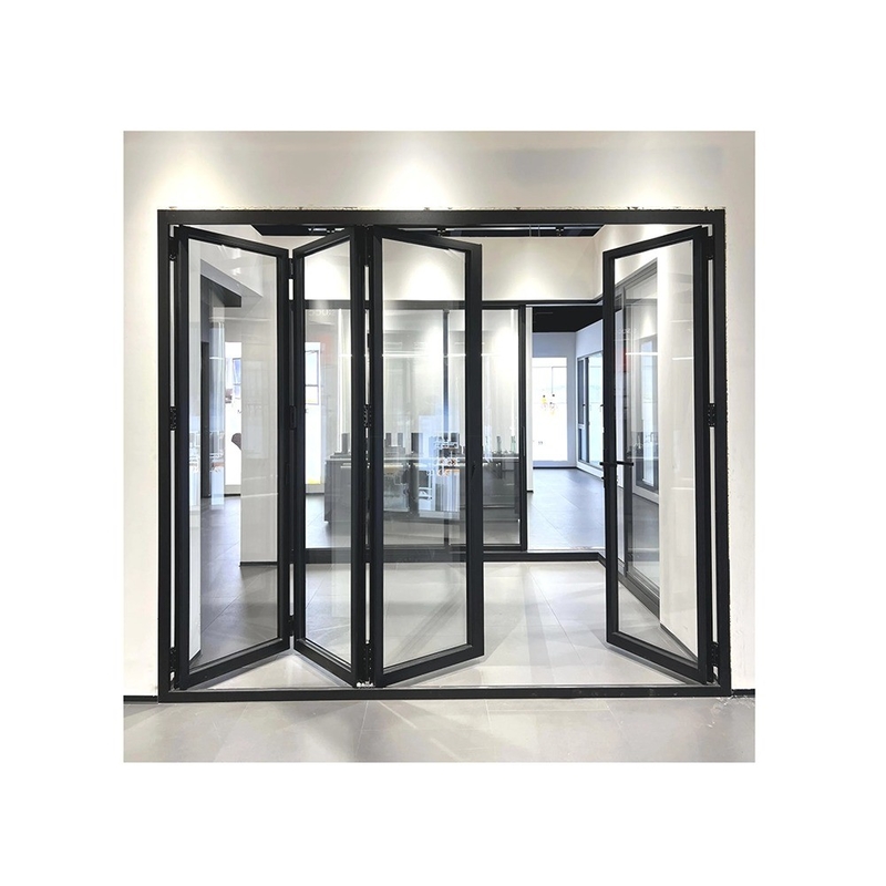 Aluminiumlegierung Zweifachtüren Moderner Stil und kundenspezifisch gefertigt mit Triplex-Glas-Upgrade