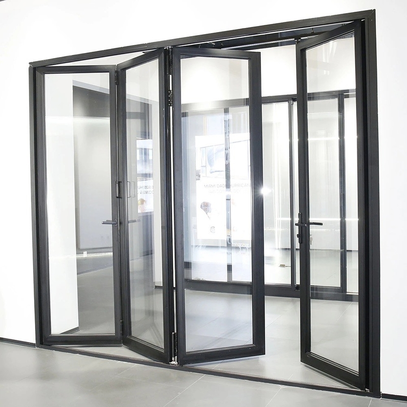 Aluminiumlegierung Zweifachtüren Moderner Stil und kundenspezifisch gefertigt mit Triplex-Glas-Upgrade