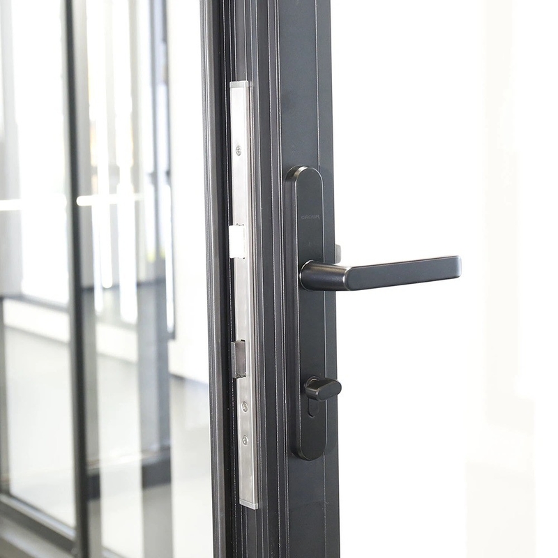 Aluminiumlegierung Zweifachtüren Moderner Stil und kundenspezifisch gefertigt mit Triplex-Glas-Upgrade