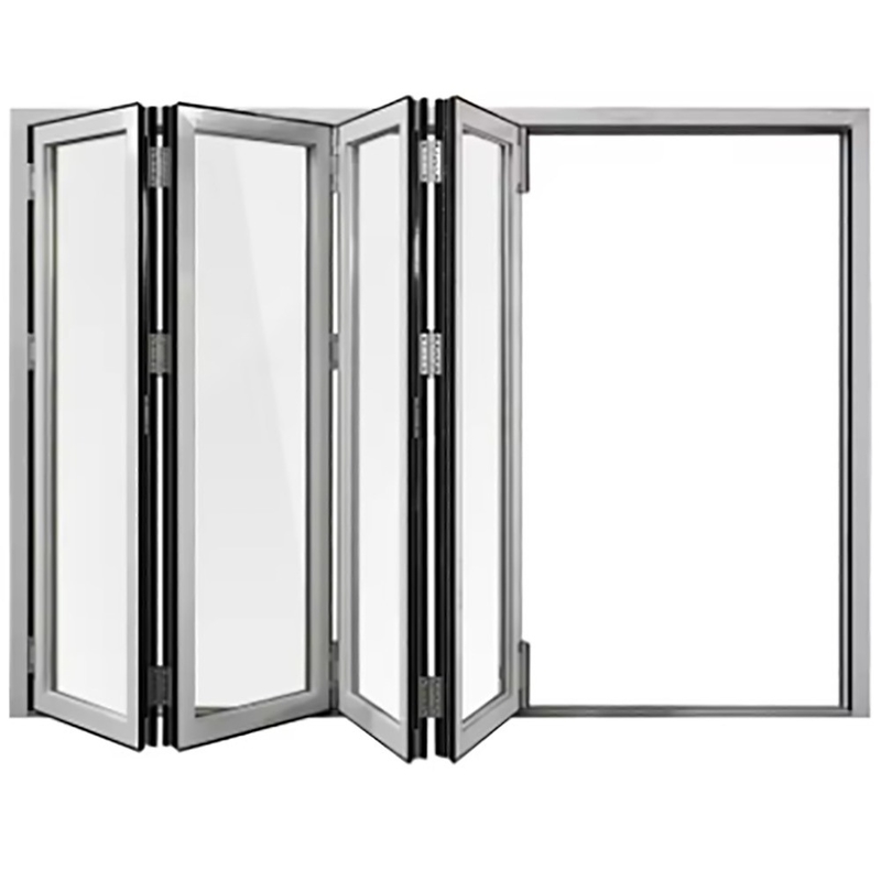 Chinesische Design-Stil Skate Aluminium Thermal Break Bi-Fold-Türen mit 1,4 mm Wanddicke