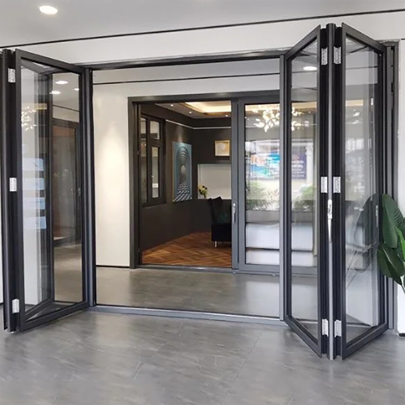 Modernes Design Aluminium-Legierungsrahmen Thermal Break Low-E Glas Bifold Tür zu erschwinglichen Preisen