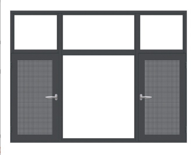 Moderne Wohnfenster aus Aluminium mit 8-Wege-Dichtung und 304 Edelstahl-Gitter
