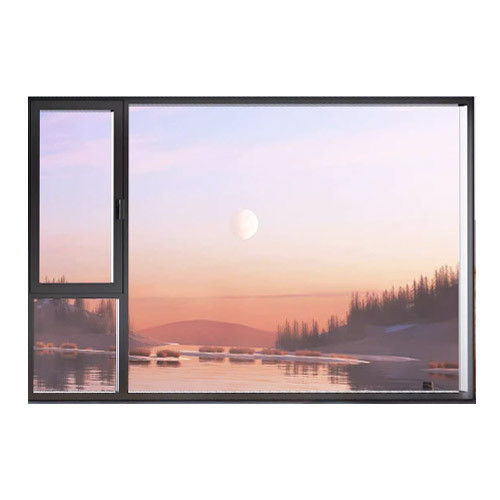 Moderne Wohnfenster aus Aluminium mit 8-Wege-Dichtung und 304 Edelstahl-Gitter