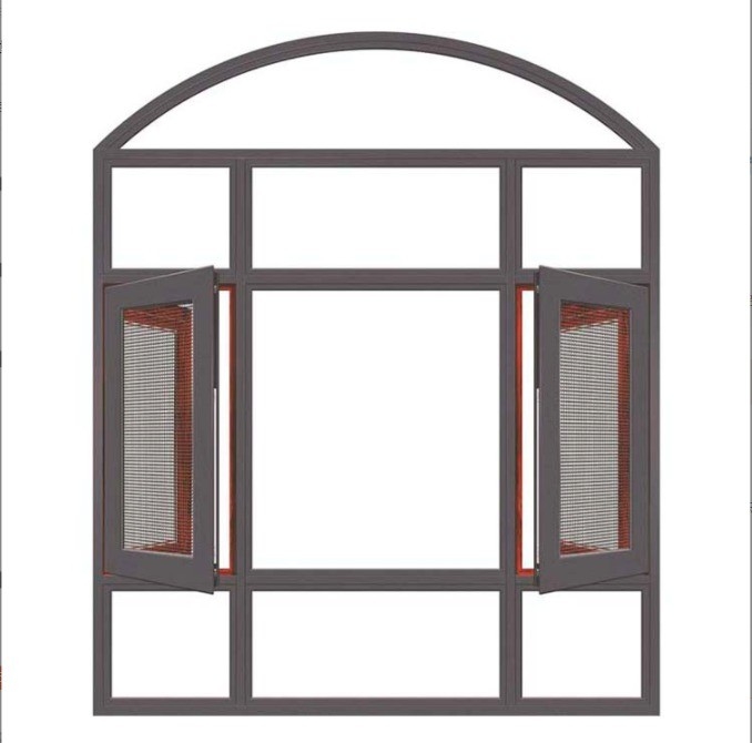 Hängende Vorhänge Typ Brücke Aluminium Gehäuse Fenster für Glas 5 27A 55 9A 5 12A 5
