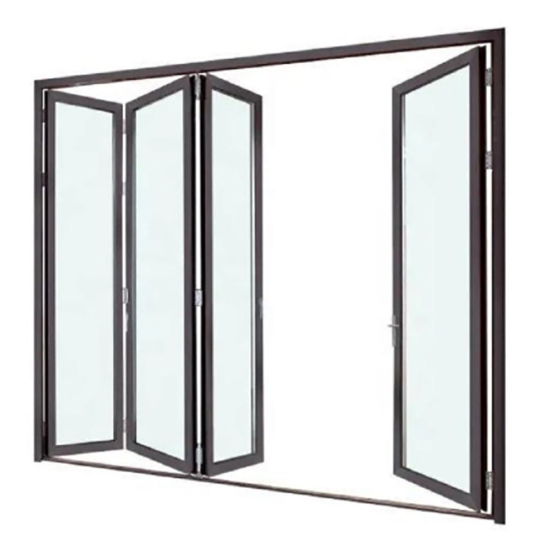 Doppelverglasete Glas-Zweifachtür für 70 mm Breite Aluminiumrahmen und 1,4 mm Wanddicke
