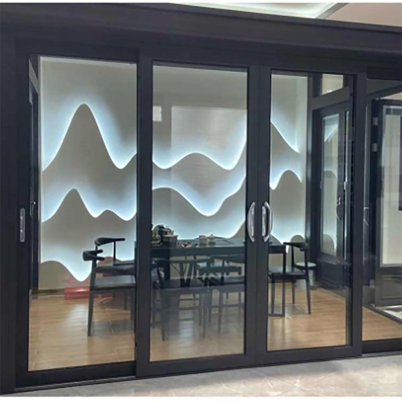 Optionale Farbe Wärmebrüche Doppelgehärtet Sicherheit Aluminium Glas Schiebetür 10% Rabatt
