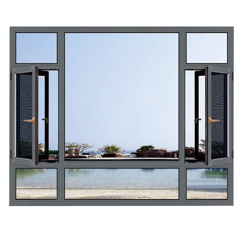 Stufe 8 Luftdichtheit Schwarze Aluminiumlegierung Gehäuse Fenster für individuelle moderne Design