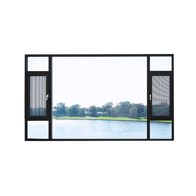 Stufe 8 Luftdichtheit Schwarze Aluminiumlegierung Gehäuse Fenster für individuelle moderne Design