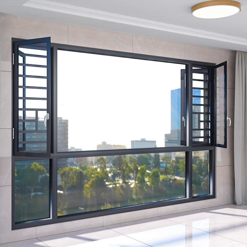 Stufe 8 Luftdichtheit Schwarze Aluminiumlegierung Gehäuse Fenster für individuelle moderne Design