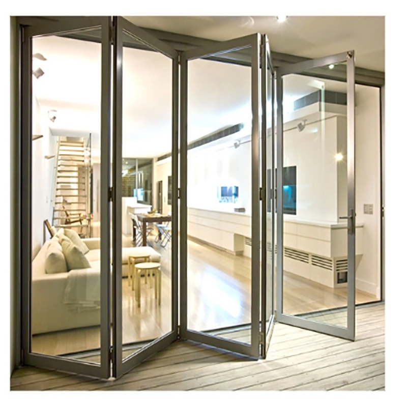 Bi-Fold-Tür ISO14001 kundenspezifisches Projektdesign mit optionaler Farbe und 70 mm Breite
