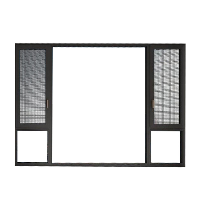 Modernes Design Hängende Vorhänge Aluminium schwarze Fassade Fenster für den europäischen Stil
